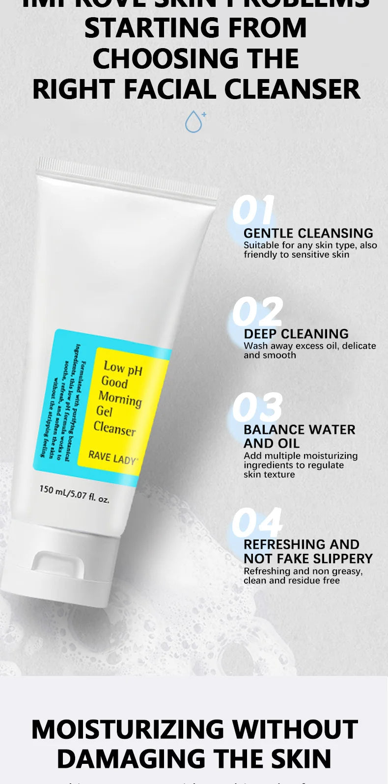 Nettoyant Visage faible pH 150ml