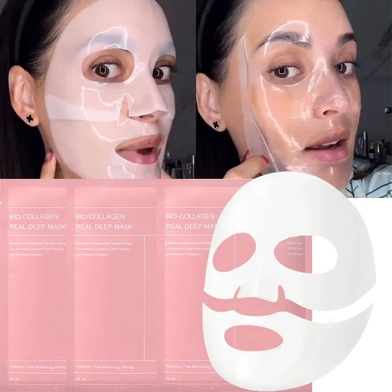 Masque Facial Bio au Collagène - Hydratation Profonde